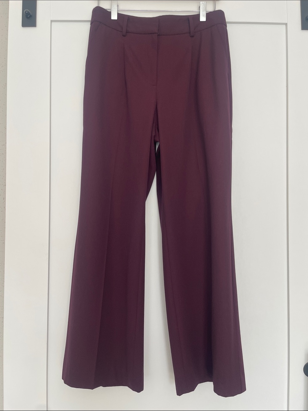 Talbots Wide-Leg Dress Pants in Burgundy